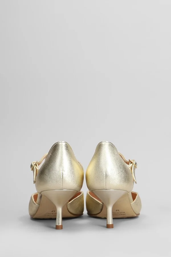 Pumps In Platinum Leather - Image 4