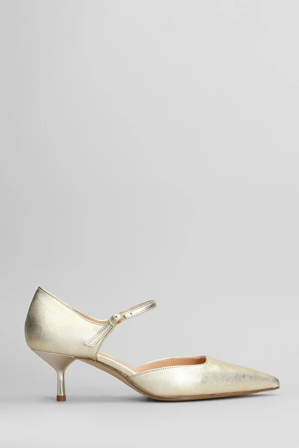 Pumps In Platinum Leather