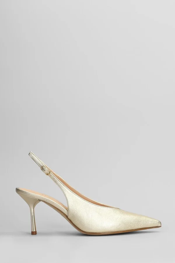 Pumps In Platinum Leather