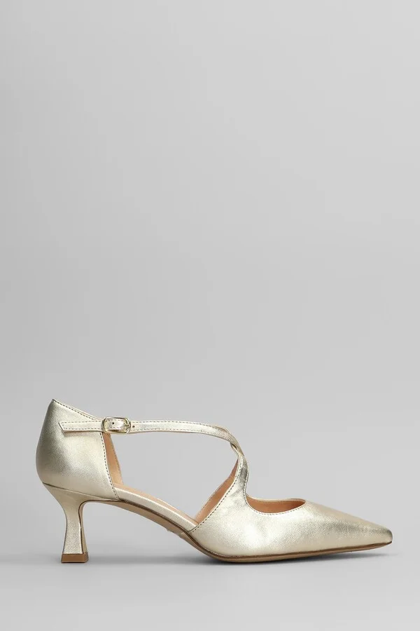 Pumps In Platinum Leather