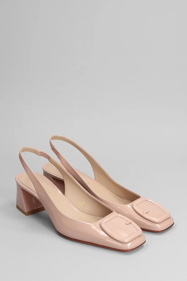 Pumps In Powder Patent Leather - Image 2