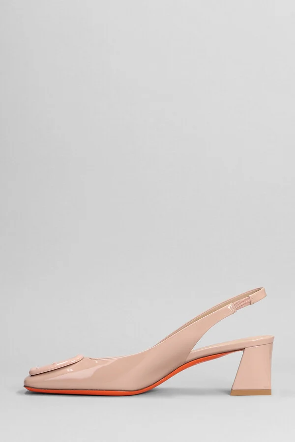 Pumps In Powder Patent Leather - Image 3