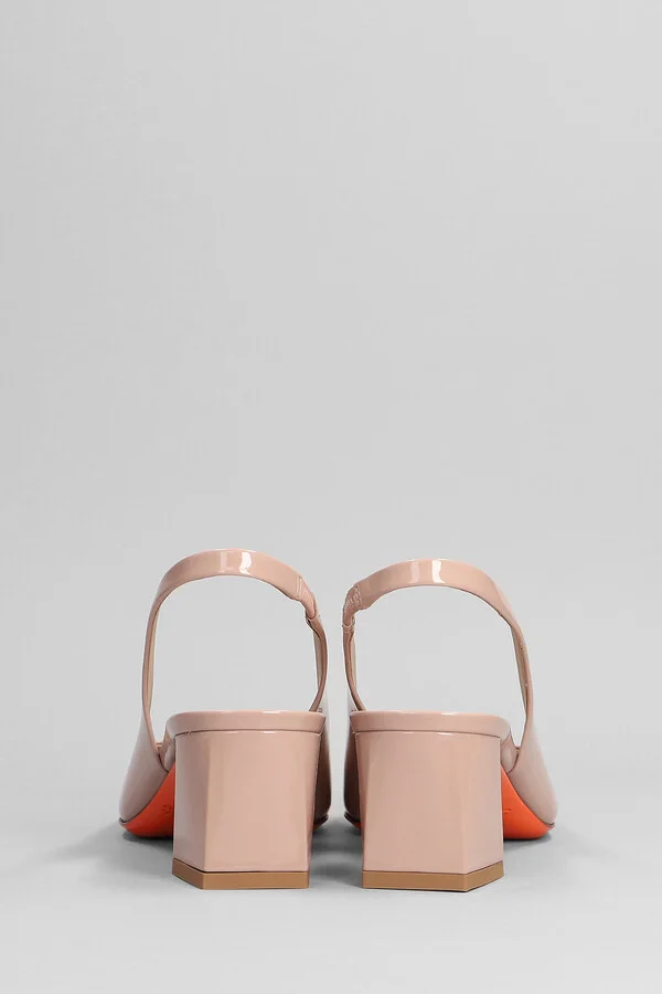 Pumps In Powder Patent Leather - Image 4