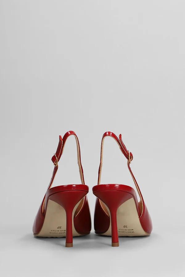 Pumps In Red Leather - Image 4