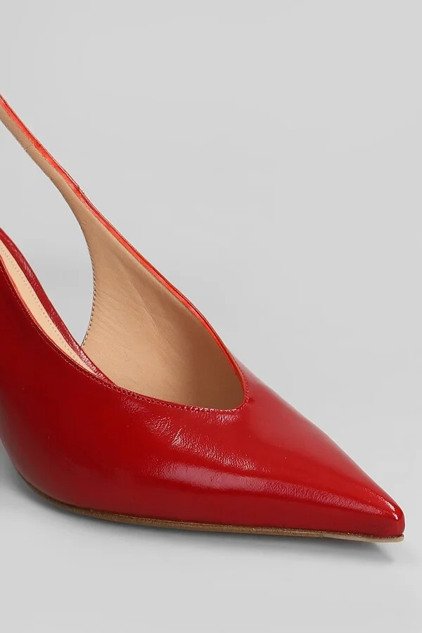 Pumps In Red Leather - Image 5