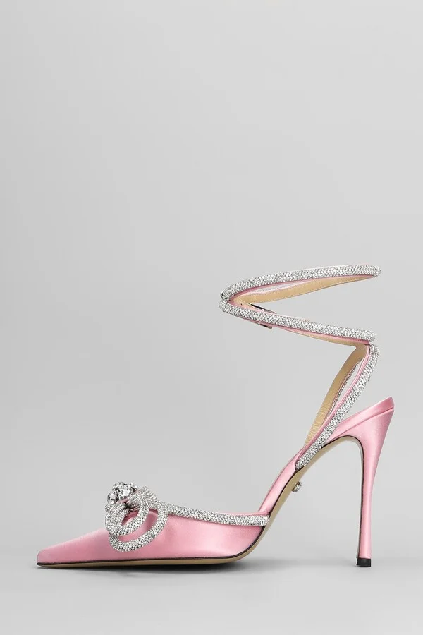 Pumps In Rose-pink Silk - Image 3