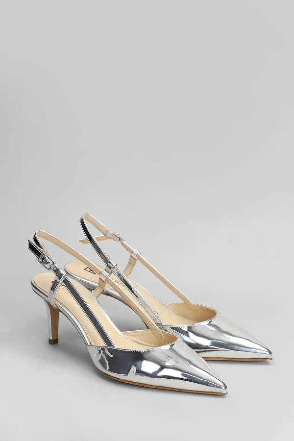 Pumps In Silver Leather - Image 2