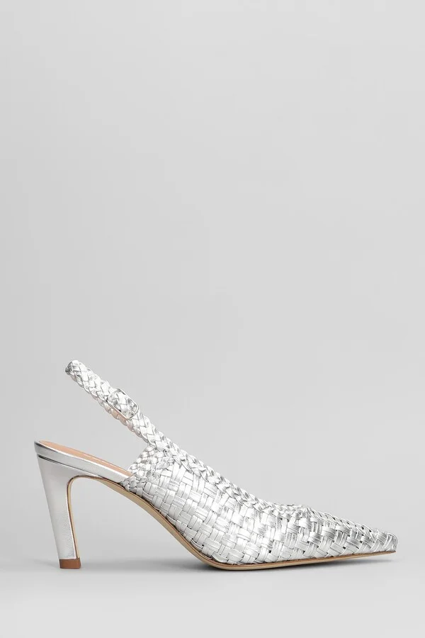 Pumps In Silver Leather