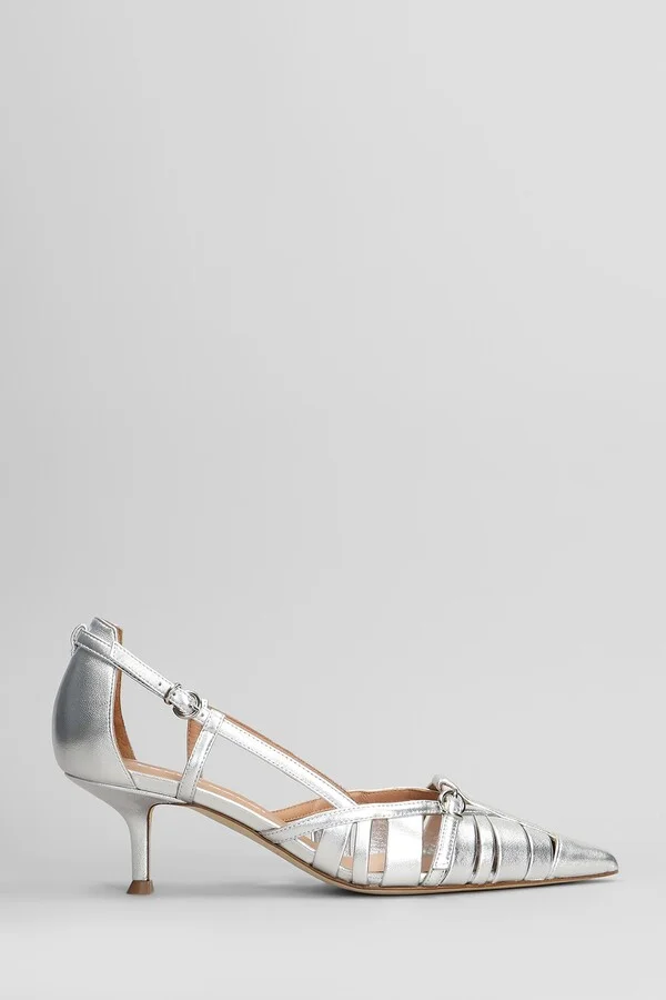 Pumps In Silver Leather