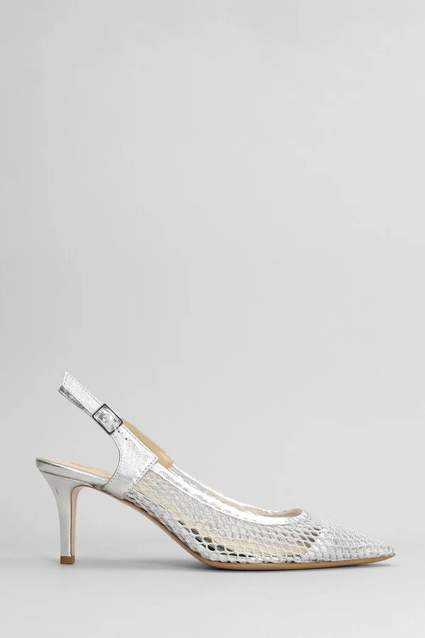 Pumps In Silver Leather