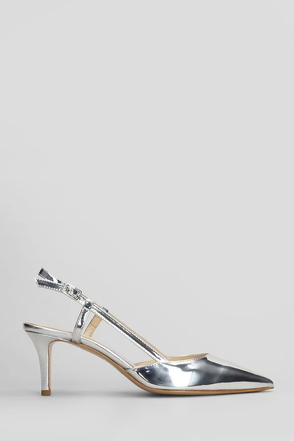 Pumps In Silver Leather