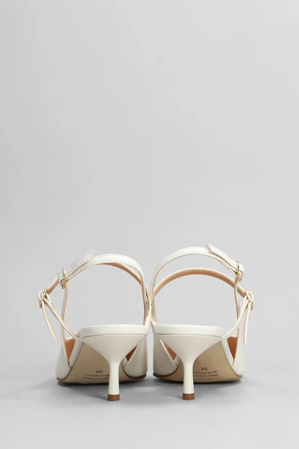 Pumps In White Leather - Image 4