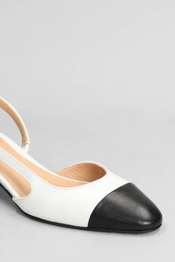 Pumps In White Leather - Image 5