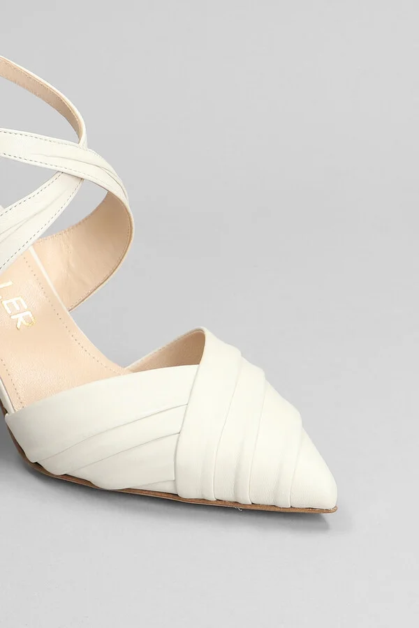 Pumps In White Leather - Image 5
