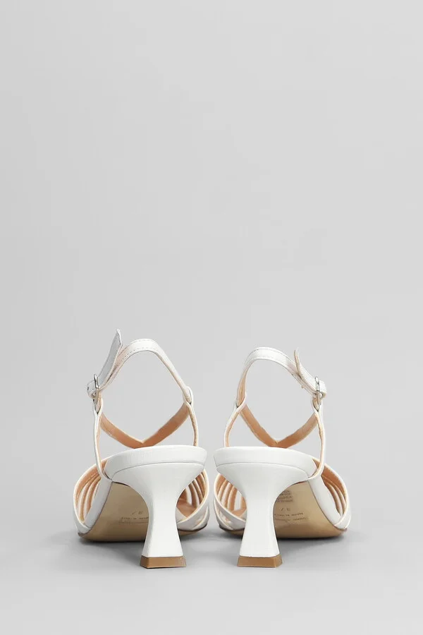 Pumps In White Leather - Image 4