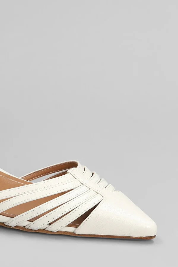 Pumps In White Leather - Image 5