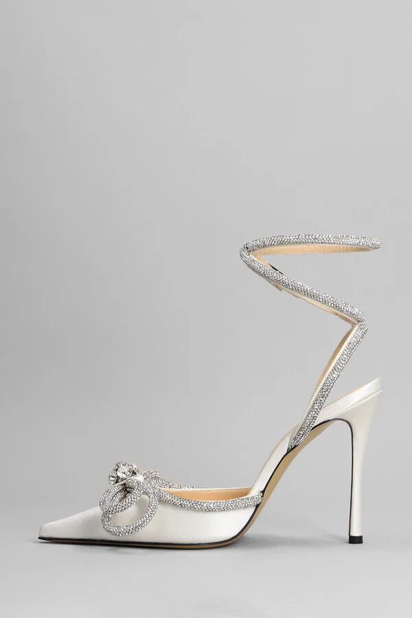 Pumps In White Silk - Image 3