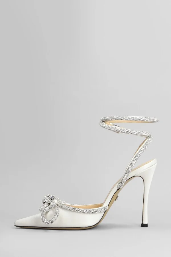Pumps In White Silk - Image 3