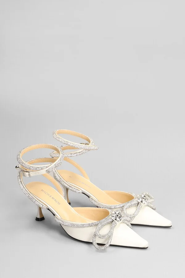 Pumps In White Silk - Image 2