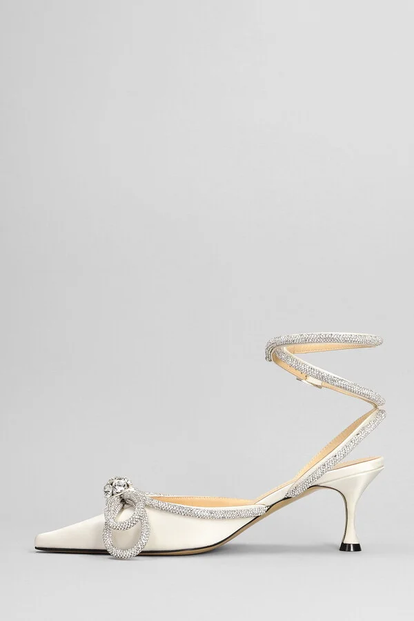 Pumps In White Silk - Image 3