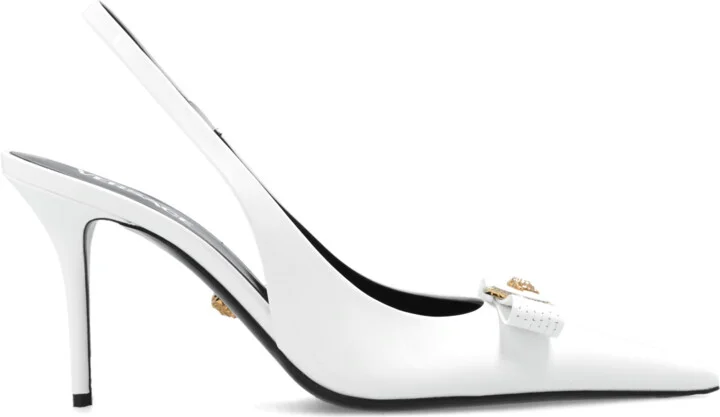 Pumps With Medusa Head, , - White