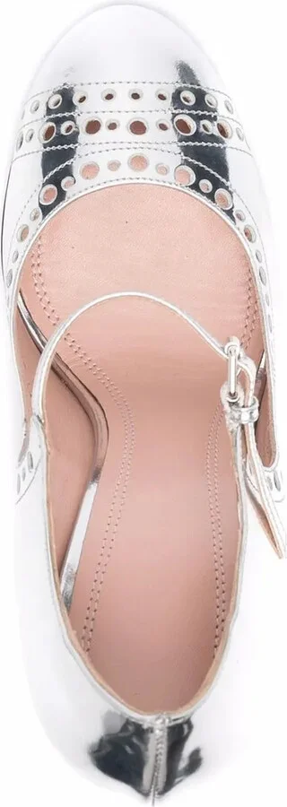 Punched Hole Heeled Pumps - Image 4