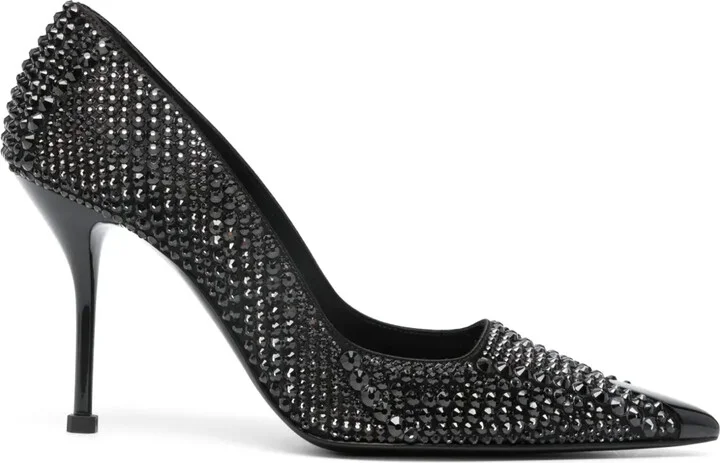 Punk 90mm crystal-embellished pumps