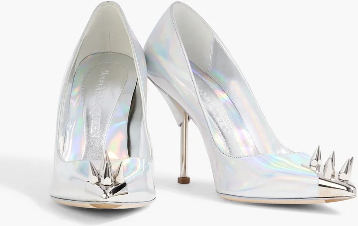 Punk Stud iridescent leather pumps - Image 2