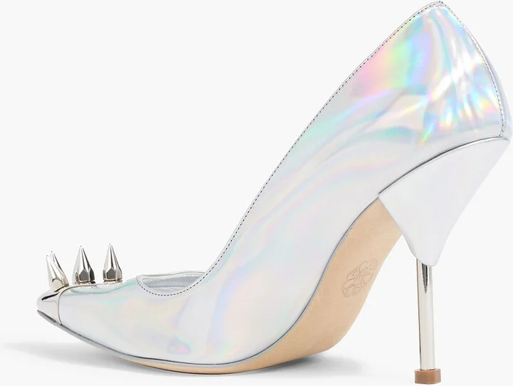 Punk Stud iridescent leather pumps - Image 3