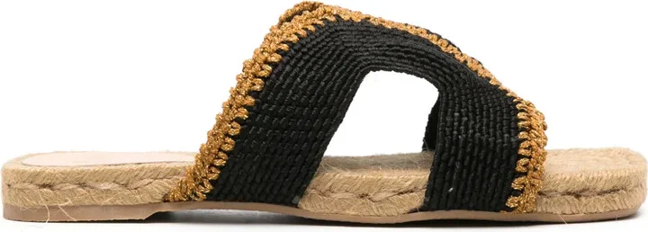 Pura lurex flat sandals