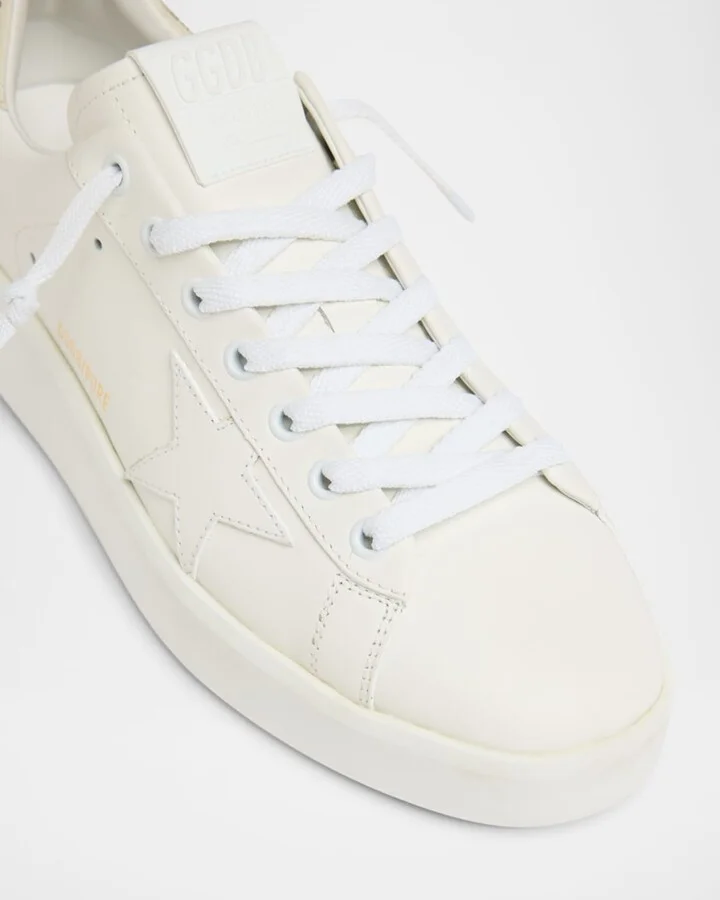 Pure Star Embellished Leather Low-Top Sneakers - Image 10