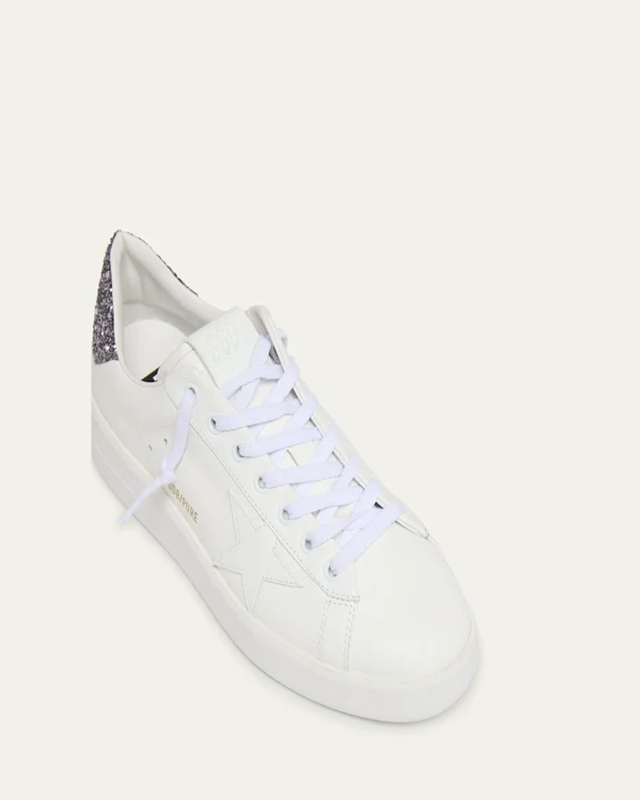 Pure Star Leather Glitter Low-Top Sneakers - Image 3
