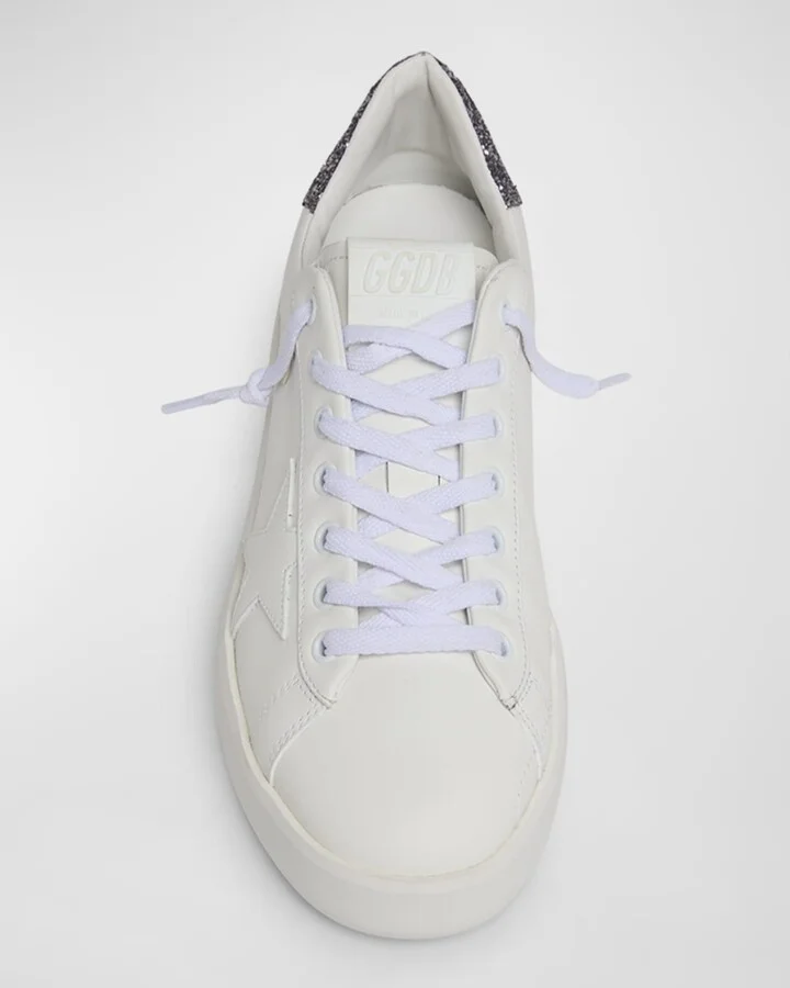 Pure Star Leather Glitter Low-Top Sneakers - Image 2