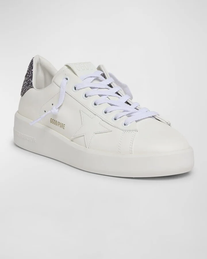Pure Star Leather Glitter Low-Top Sneakers - Image 4