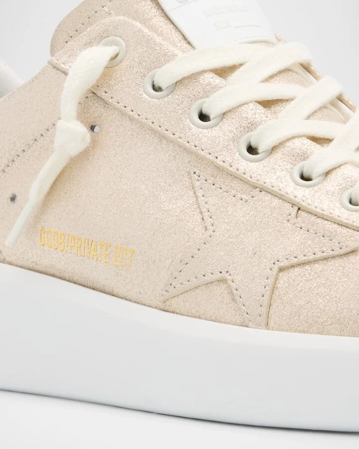 Pure Star Shimmer Leather Low-Top Sneakers - Image 5