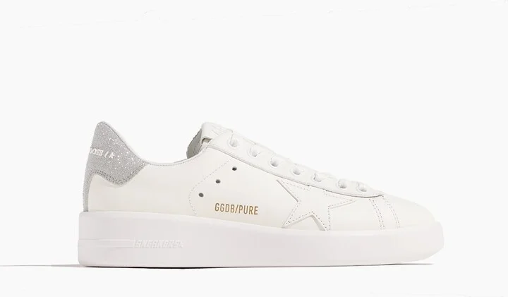 Pure Star Sneaker in White/Silver - Image 5