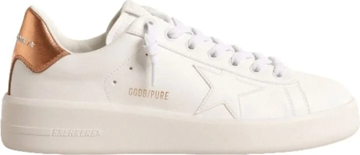Purestar Bio-Based White Star and Bronze Metallic Heel Tab Women's Sneakers
