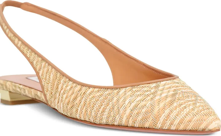 Purist slingback woven flat pumps - Image 4