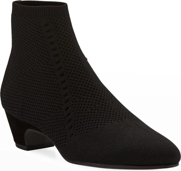Purl Stretch-Knit Fabric Booties - Image 7
