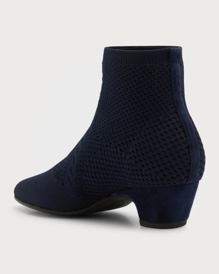 Purl Stretch-Knit Fabric Booties - Image 10