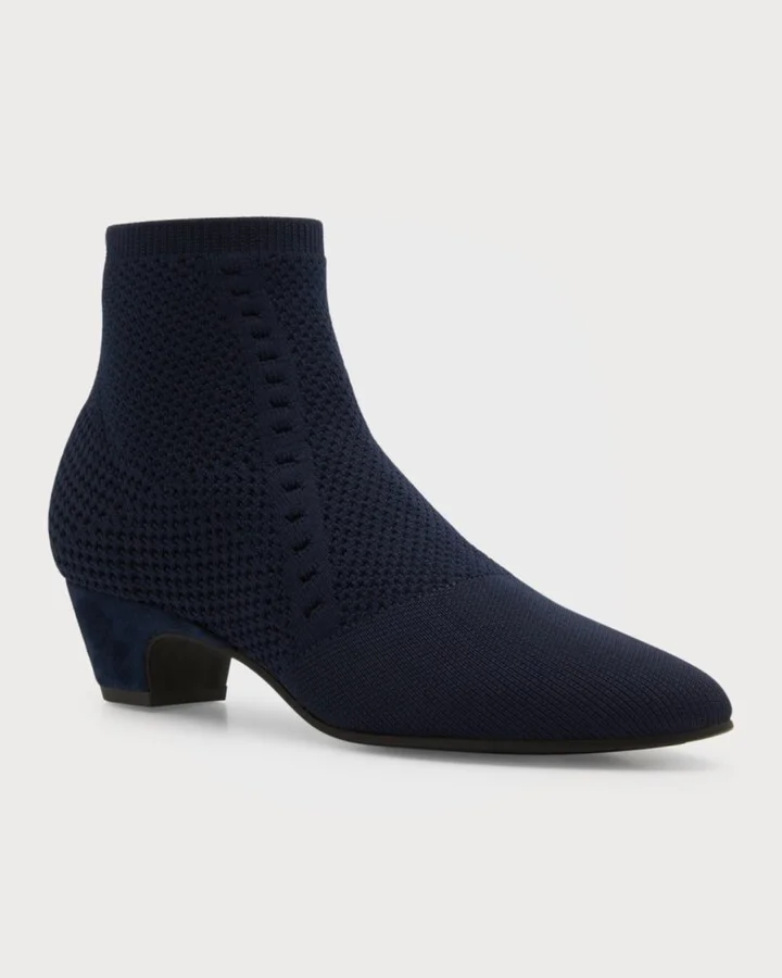 Purl Stretch-Knit Fabric Booties - Image 11
