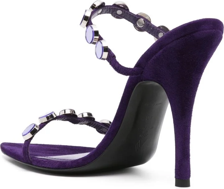 Purple 105mm Studded Sandals - Image 3