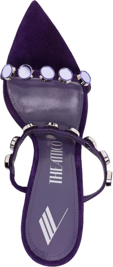 Purple 105mm Studded Sandals - Image 4