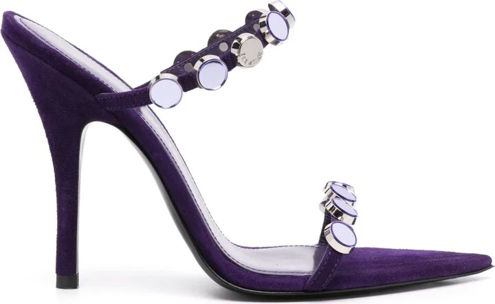 Purple 105mm Studded Sandals