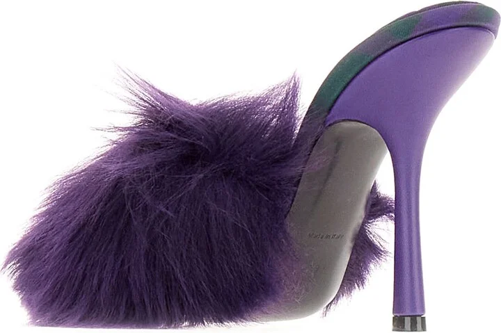 Purple Fabric Minnie Sandals - Image 3