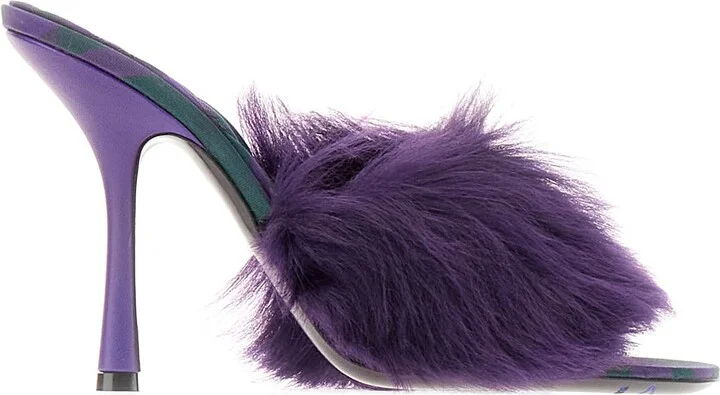 Purple Fabric Minnie Sandals