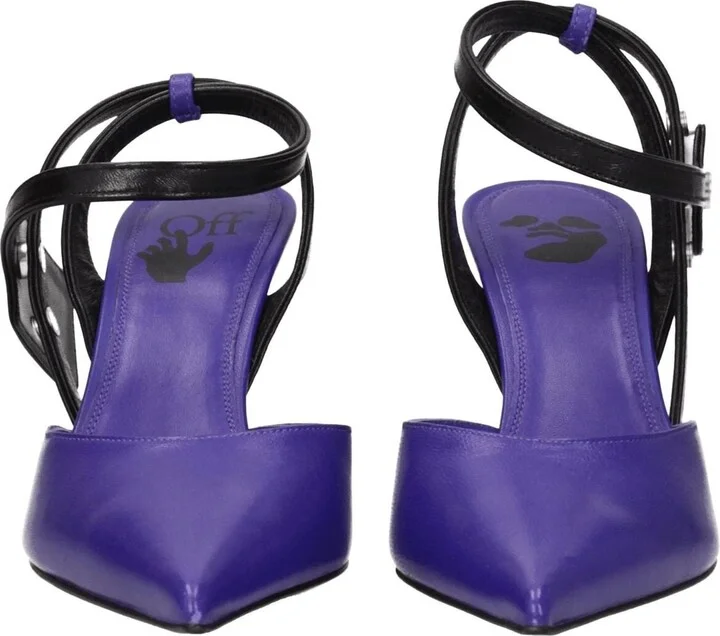 Purple Leather High Heel Women's Pumps - Image 3