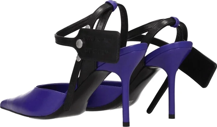 Purple Leather High Heel Women's Pumps - Image 4