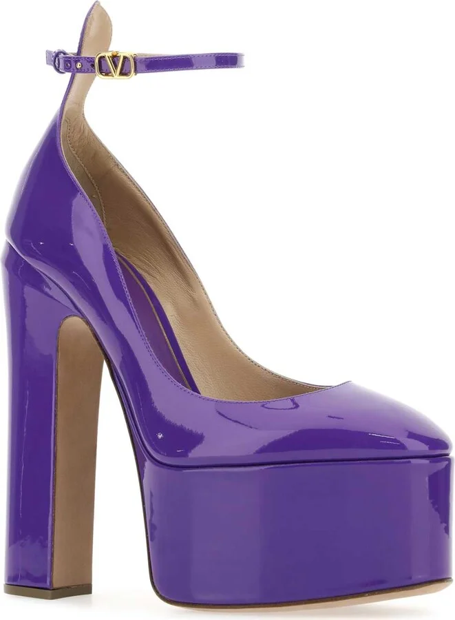 Purple Leather Tan-go Pumps - Image 2