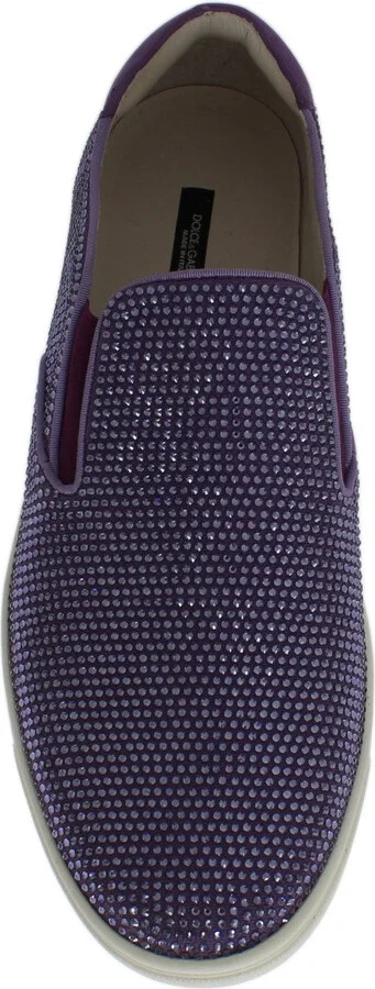 Purple Strass Canvas Logo Men's Sneakers - Image 4